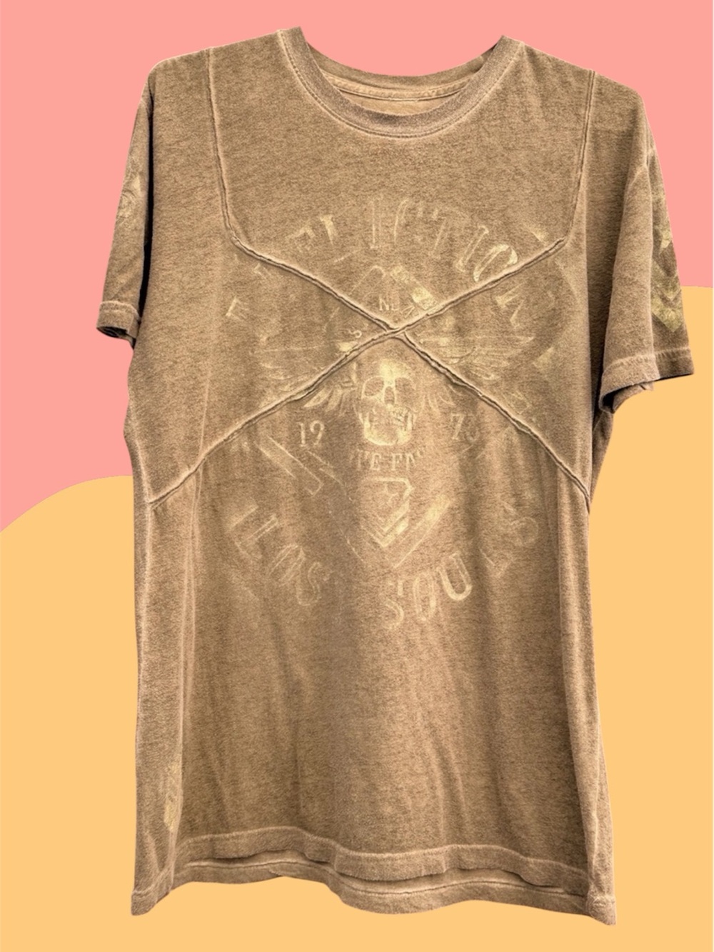 Affliction Men’s Lost Souls 1973 SS Army Green T-Shirt Size XL
